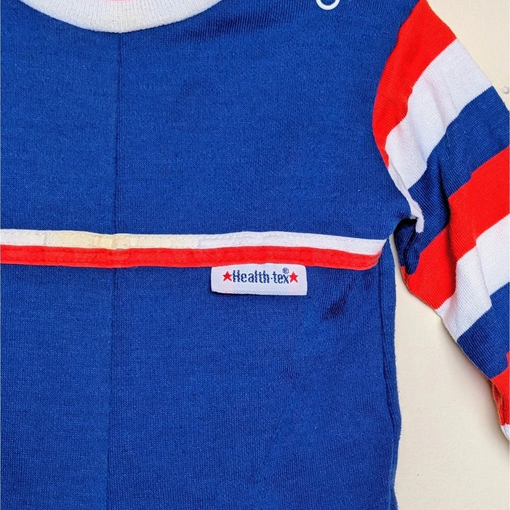 Vintage Health-Tex 80s Romper Striped One Piece Jumper 12‎ Months